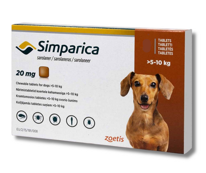 SIMPARICA X 1 TAB (5 A 10 KG)